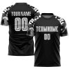 Custom Black White-Camo Sublimation Soccer Uniform Jersey