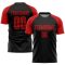 Custom Black Red Sublimation Soccer Uniform Jersey