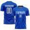 Custom Royal White Sublimation Soccer Uniform Jersey