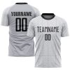 Custom Gray Black-White Sublimation Soccer Uniform Jersey